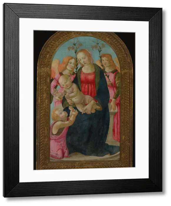 Framed Print : Enthroned Madonna and Child, 2nd half of 15th century. Creator: Master of the Fiesole Epiphany Framed Print : Enthroned Madonna and Child, 2nd half of 15th century. Creator: Master of the Fiesole Epiphany