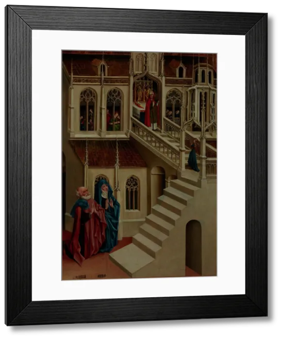 Framed Print : Presentation of the Virgin Mary in the Temple-Altar Panel from Marienfeld, between 1456-1457. Creator: Johann Koerbecke Framed Print : Presentation of the Virgin Mary in the Temple-Altar Panel from Marienfeld, between 1456-1457. Creator: Johann Koerbecke