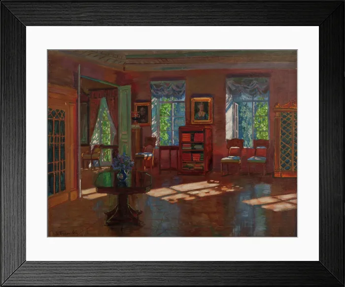 Framed Print : Old Library, 1916. Creator: Stanislav Julianovic Zukovskij Framed Print : Old Library, 1916. Creator: Stanislav Julianovic Zukovskij