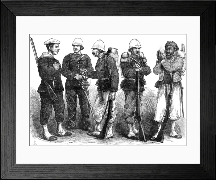 Framed Print : French troops for Tonquin, 1883. Creator: Unknown