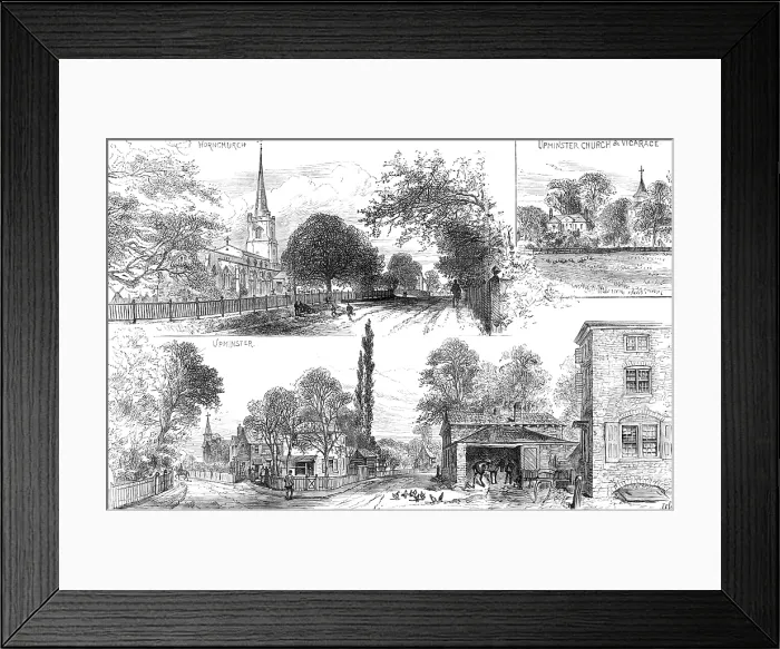 Framed Print : The Barking and Pitsea Extension Railway: views on the line, 1883. Creator: Unknown Framed Print : The Barking and Pitsea Extension Railway: views on the line, 1883. Creator: Unknown