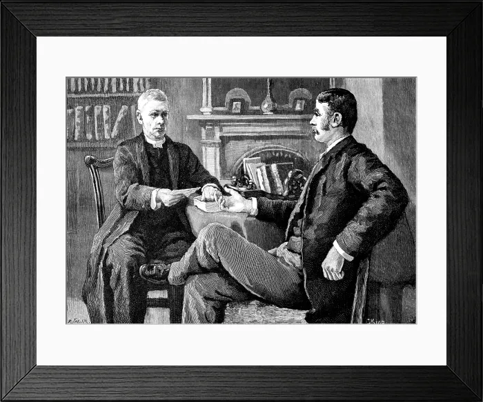 Framed Print : 'This is the communication received this morning'...he placed in his hands the lawyer's letter, 1883 Creator: R Framed Print : 'This is the communication received this morning'...he placed in his hands the lawyer's letter, 1883 Creator: R