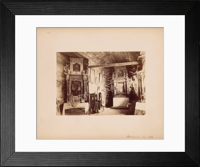 Framed Print : Church of St Nicholas - interior, Moszczenica, 1893. Creator: Stanislaw Tomkowicz Framed Print : Church of St Nicholas - interior, Moszczenica, 1893. Creator: Stanislaw Tomkowicz