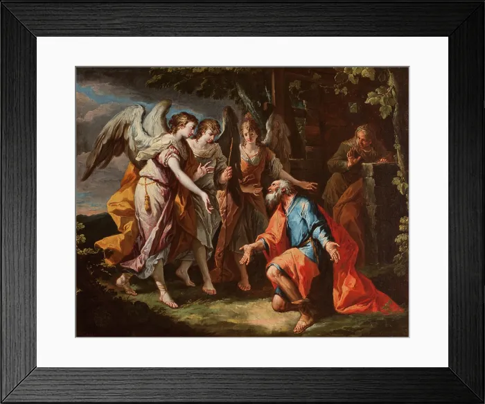 Framed Print : Abraham and the Angels, between 1735-1740. Creator: Gaspare Diziani Framed Print : Abraham and the Angels, between 1735-1740. Creator: Gaspare Diziani