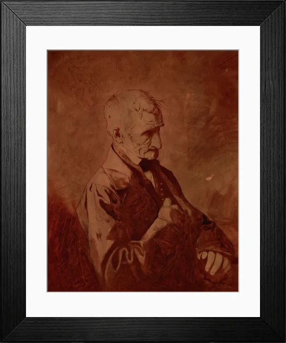Framed Print : Portrait of Artist's Father, 1872. Creator: Franciszek Tepa Framed Print : Portrait of Artist's Father, 1872. Creator: Franciszek Tepa