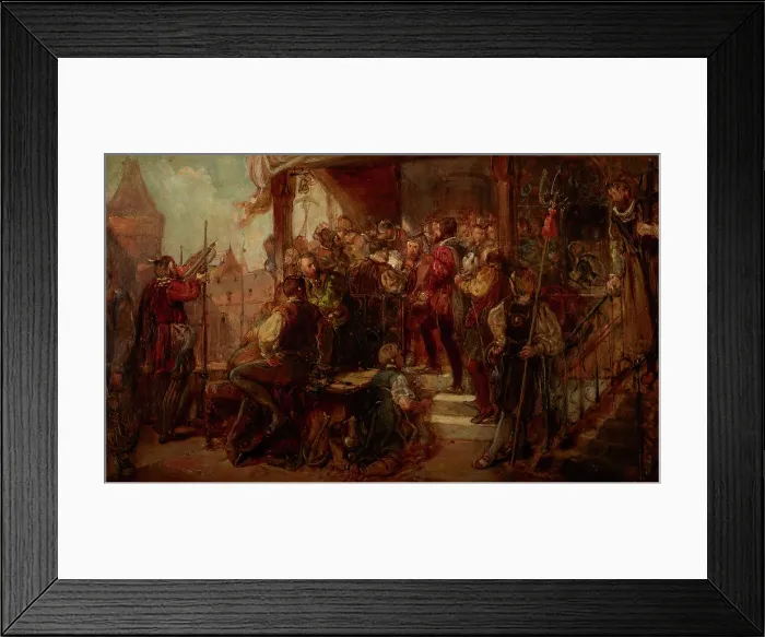 Framed Print : Presenting the Fowler to the Fowler Brotherhood (Sketch), 1876. Creator: Wladyslaw Luszczkiewicz