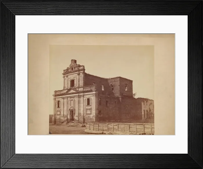 Framed Print : Church of Our Lady of the Scapular - view of the ruins from the south-west, Lutsk, between 1880-90. Creator: Unknown Framed Print : Church of Our Lady of the Scapular - view of the ruins from the south-west, Lutsk, between 1880-90. Creator: Unknown