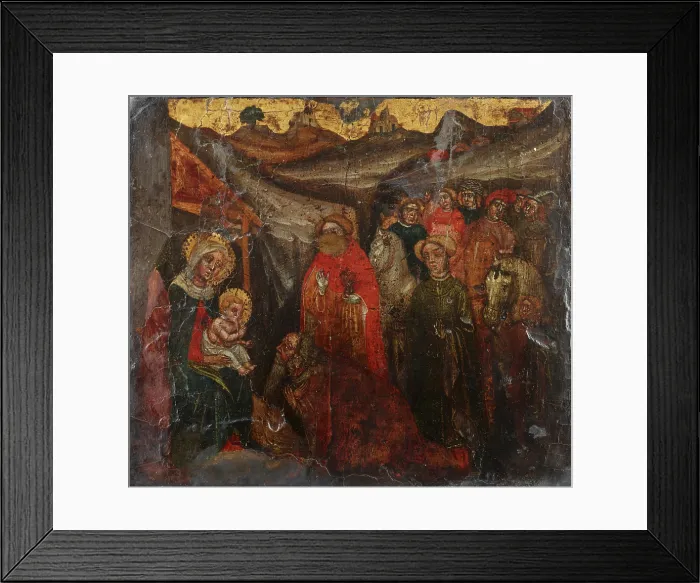 Framed Print : Adoration of the Magi, 1st half of 15th century. Creator: Giovanni di Francia Framed Print : Adoration of the Magi, 1st half of 15th century. Creator: Giovanni di Francia