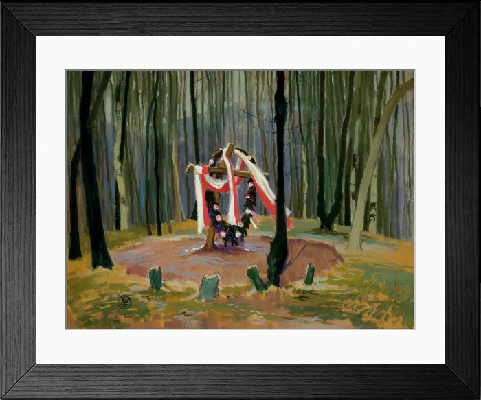 Framed Print : Common Grave of Polish Legionnaires Fallen at Lowczowek, 1915 Creator: Henryk Uziemblo Framed Print : Common Grave of Polish Legionnaires Fallen at Lowczowek, 1915 Creator: Henryk Uziemblo