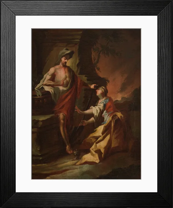 Framed Print : Christ Appearing to Mary Magdalene as a Gardener (Noli me tangere), 2nd half of 18th century. Creator: Circle of Paul Troger Framed Print : Christ Appearing to Mary Magdalene as a Gardener (Noli me tangere), 2nd half of 18th century. Creator: Circle of Paul Troger