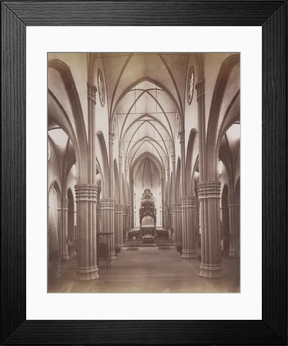 Framed Print : Interior of Basilica of San Petronio, Bologna, between 1880-1886. Creator: Giorgio Sommer Framed Print : Interior of Basilica of San Petronio, Bologna, between 1880-1886. Creator: Giorgio Sommer