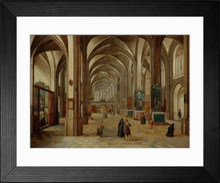 Framed Print : Interior of the Gothic Church, between 1605-1615. Creator: Hendrik van Steenwyck Framed Print : Interior of the Gothic Church, between 1605-1615. Creator: Hendrik van Steenwyck