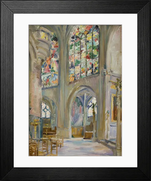 Framed Print : Interior of the Church of St. Etienne in Paris, 1864. Creator: Stanislaw Wyspianski Framed Print : Interior of the Church of St. Etienne in Paris, 1864. Creator: Stanislaw Wyspianski