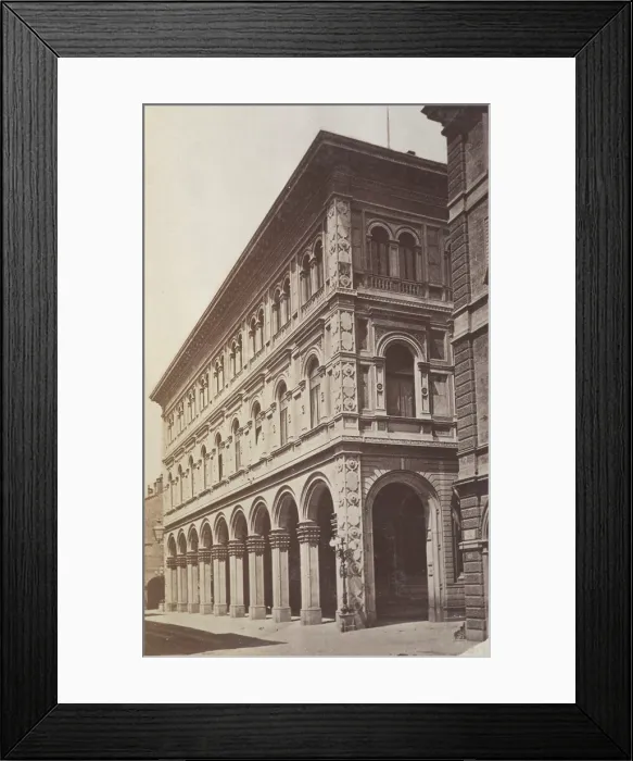 Framed Print : Two-storey building with an arcade, Bologna, between 1880-1886. Creator: Giorgio Sommer Framed Print : Two-storey building with an arcade, Bologna, between 1880-1886. Creator: Giorgio Sommer
