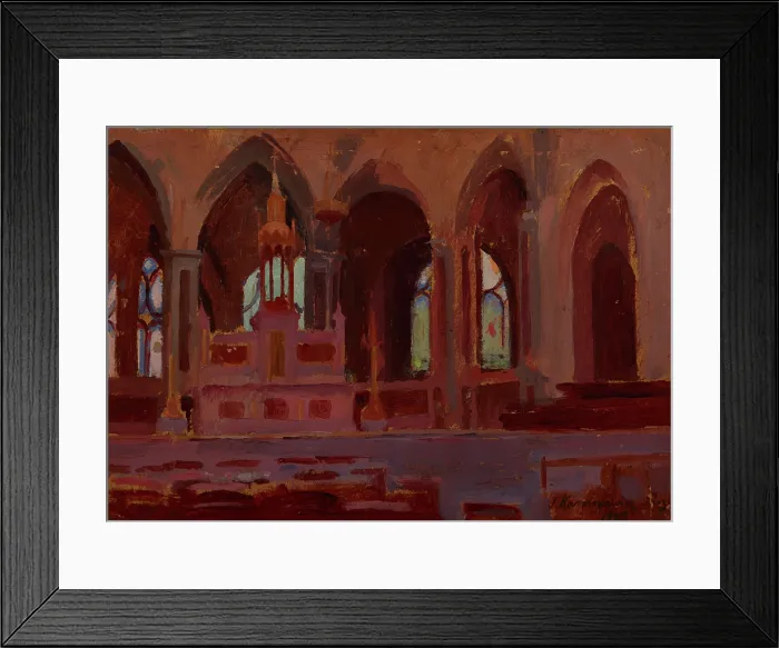Framed Print : Interior of a Church, 1902. Creator: Jerzy Karszniewicz Framed Print : Interior of a Church, 1902. Creator: Jerzy Karszniewicz