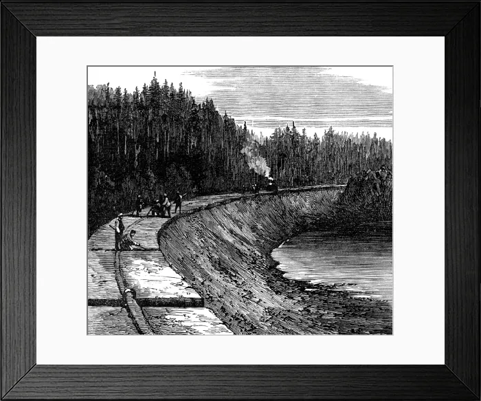 Framed Print : Sketches on the Canadian Pacific railway line, 1883. Creator: William James Palmer Framed Print : Sketches on the Canadian Pacific railway line, 1883. Creator: William James Palmer
