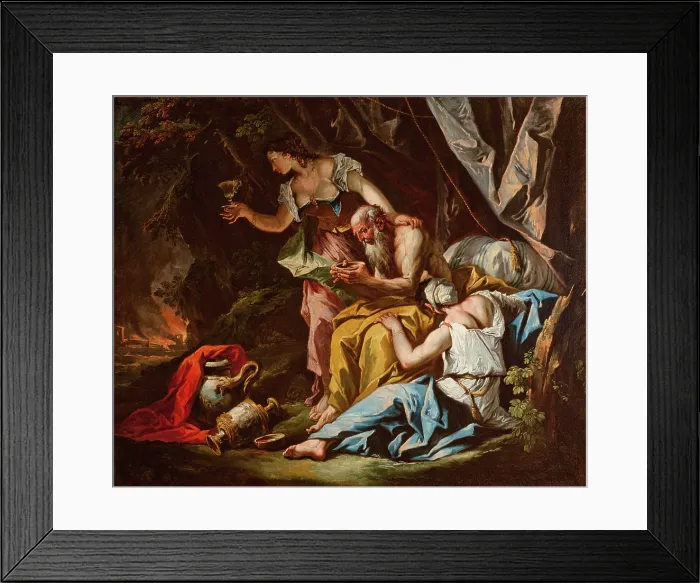 Framed Print : Lot and His Daughters, between 1735-1740. Creator: Gaspare Diziani Framed Print : Lot and His Daughters, between 1735-1740. Creator: Gaspare Diziani
