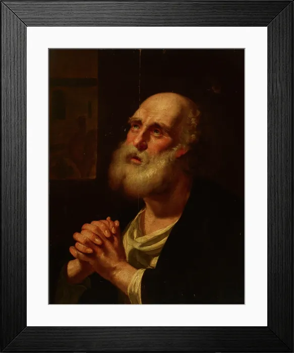 Framed Print : Saint Peter, 1742. Creator: Balthasar Denner Framed Print : Saint Peter, 1742. Creator: Balthasar Denner