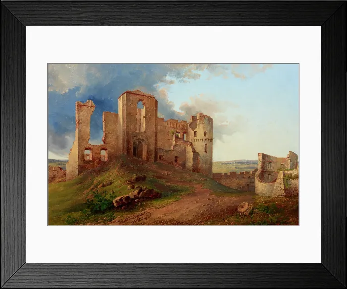 Framed Print : Ruins of the Tenczyn Castle, 1854. Creator: Aleksander Plonczynski Framed Print : Ruins of the Tenczyn Castle, 1854. Creator: Aleksander Plonczynski
