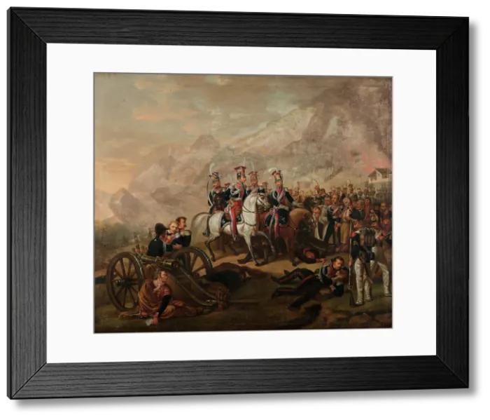 Framed Print : 'Somosierra' by Horace Vernet, 1839. Creator: Emile Jean-Horace Vernet Framed Print : 'Somosierra' by Horace Vernet, 1839. Creator: Emile Jean-Horace Vernet