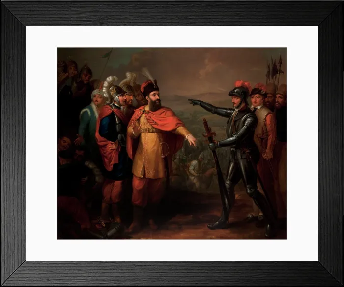 Framed Print : King Jagiello and the Teutonic Knights, after 1816. Creator: Jozef Peszka Framed Print : King Jagiello and the Teutonic Knights, after 1816. Creator: Jozef Peszka