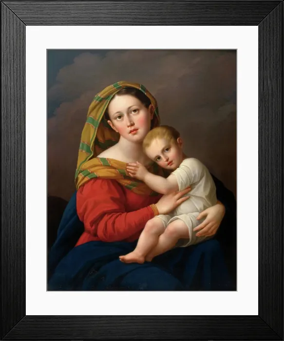 Framed Print : Madonna with Child, 1803. Creator: Jozef Oleszkiewicz Framed Print : Madonna with Child, 1803. Creator: Jozef Oleszkiewicz