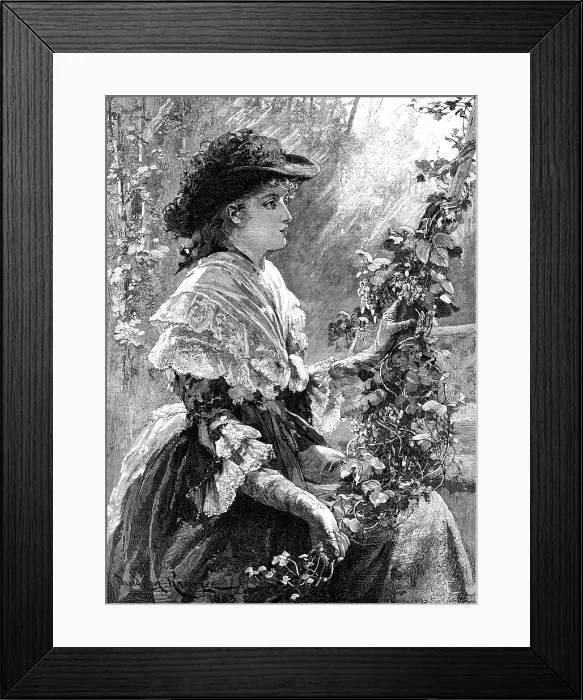 Framed Print : A Maid of Kent, 1883. Creator: Eugene Froment Framed Print : A Maid of Kent, 1883. Creator: Eugene Froment