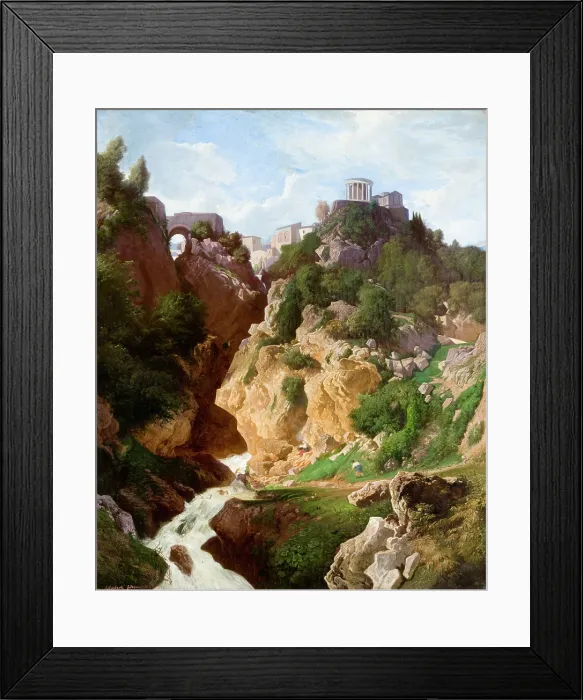 Framed Print : Temple of Vesta in Tivoli, 1858. Creator: Awit Szubert Framed Print : Temple of Vesta in Tivoli, 1858. Creator: Awit Szubert