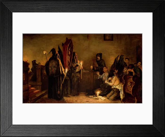 Framed Print : Flagellants, between 1860-1883. Creator: Emanuel Herncisz Framed Print : Flagellants, between 1860-1883. Creator: Emanuel Herncisz