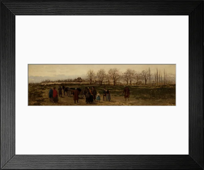 Framed Print : Funeral of a Pauper in Germany, c1880. Creator: Francisek Streitt Framed Print : Funeral of a Pauper in Germany, c1880. Creator: Francisek Streitt