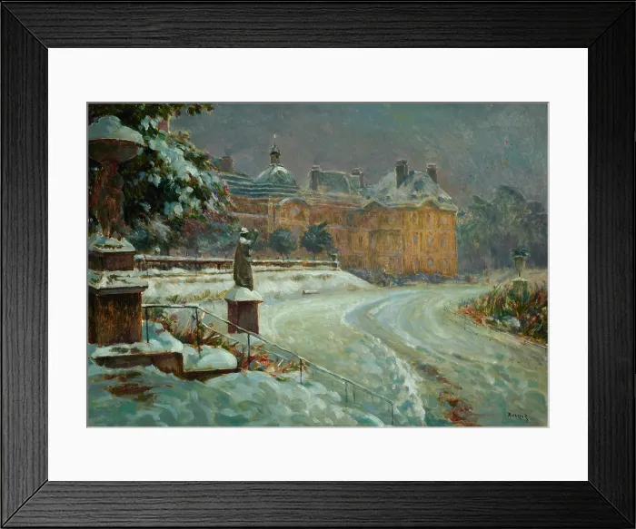 Framed Print : Luxembourg Palace in Snow, 1912. Creator: Jan Rubczak Framed Print : Luxembourg Palace in Snow, 1912. Creator: Jan Rubczak