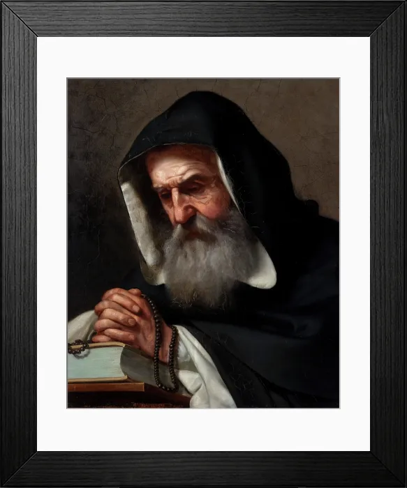 Framed Print : Study of a Monk, 1856. Creator: Tadeusz Gorecki Framed Print : Study of a Monk, 1856. Creator: Tadeusz Gorecki