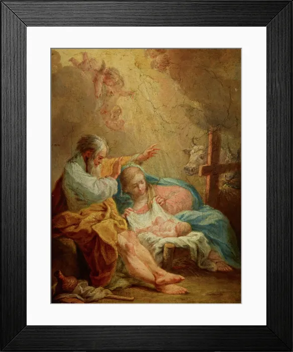 Framed Print : Nativity, 17th century. Creator: Carlo Maratti Framed Print : Nativity, 17th century. Creator: Carlo Maratti