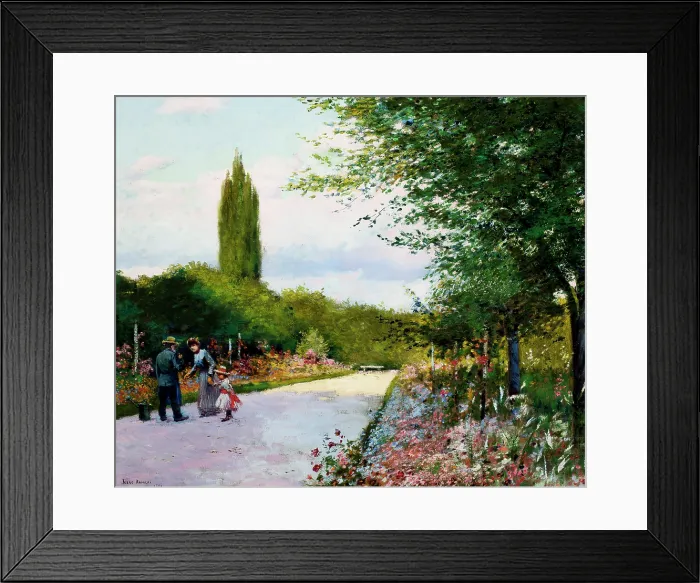 Framed Print : In the Garden, 1891. Creator: Josef Rapacki Framed Print : In the Garden, 1891. Creator: Josef Rapacki