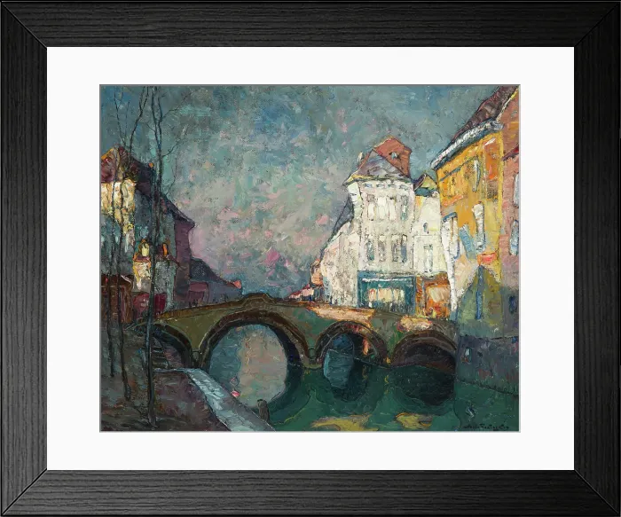 Framed Print : Bridge in Malines, 1930. Creator: Mieczyslaw Rakowski Framed Print : Bridge in Malines, 1930. Creator: Mieczyslaw Rakowski