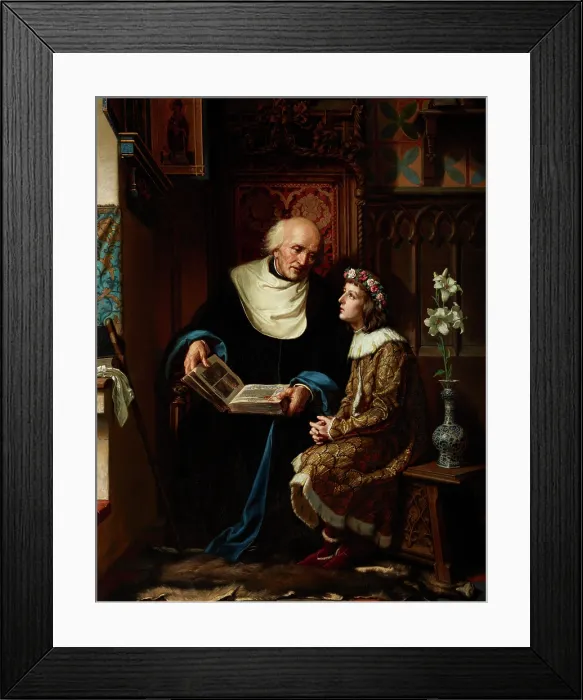 Framed Print : St Jan of Kety as a Teacher of St Casimir the Prince, 1890. Creator: Florian Cynk Framed Print : St Jan of Kety as a Teacher of St Casimir the Prince, 1890. Creator: Florian Cynk