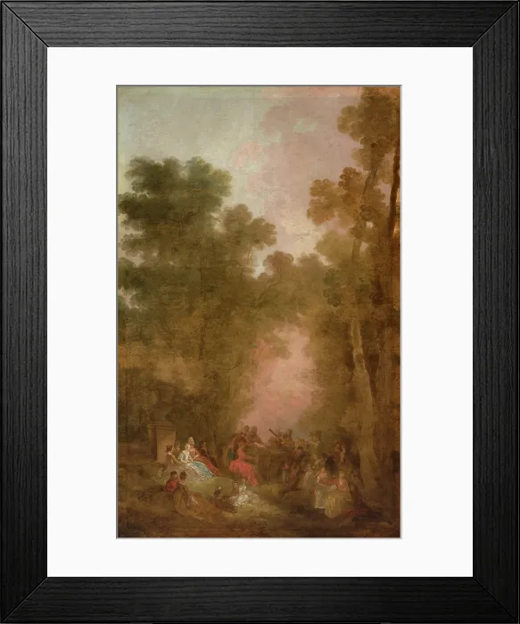 Framed Print : Concert in the Park, 1785. Creator: Jean Pierre Norblin Framed Print : Concert in the Park, 1785. Creator: Jean Pierre Norblin