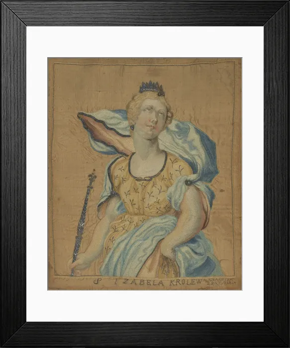 Framed Print : Embroidered picture-Blessed Isabelle of France, 1814. Creator: A.Risakoska Framed Print : Embroidered picture-Blessed Isabelle of France, 1814. Creator: A.Risakoska
