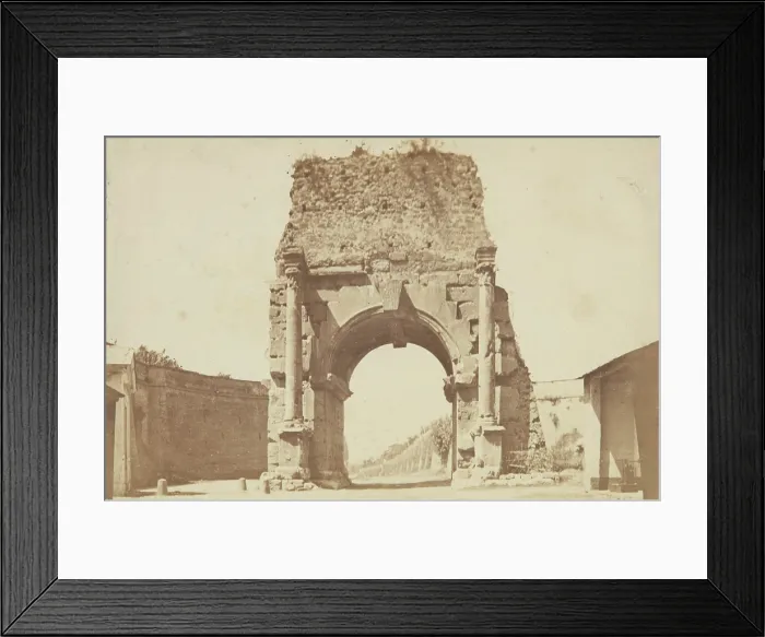 Framed Print : Rome - the arch under which the ancient Appian Way (Via Appia) began, between 1870-1880. Creator: Unknown Framed Print : Rome - the arch under which the ancient Appian Way (Via Appia) began, between 1870-1880. Creator: Unknown