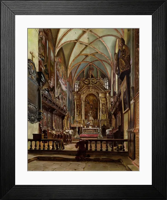Framed Print : Interior of the Parish Church in Krosno, 1877. Creator: Aleksander Gryglewski Framed Print : Interior of the Parish Church in Krosno, 1877. Creator: Aleksander Gryglewski