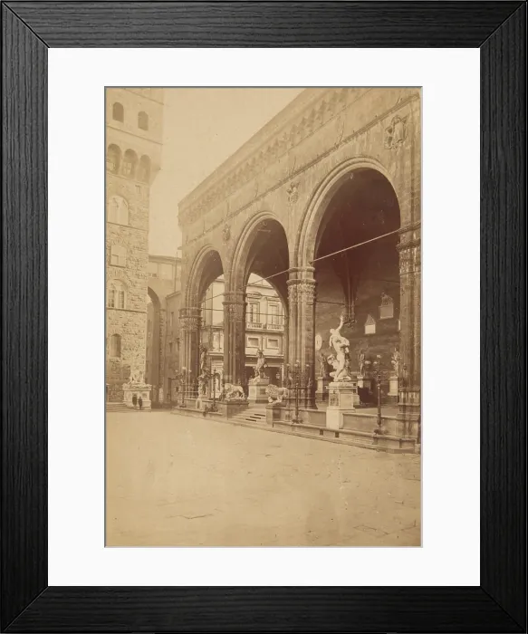 Framed Print : Loggia dei Lanzi, Florence, 1870-1880. Creator: Unknown Framed Print : Loggia dei Lanzi, Florence, 1870-1880. Creator: Unknown
