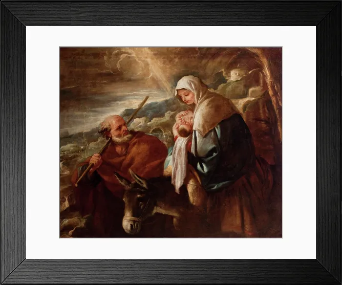 Framed Print : Flight into Egypt, between 1690 -1705. Creator: Luca Giordano Framed Print : Flight into Egypt, between 1690 -1705. Creator: Luca Giordano