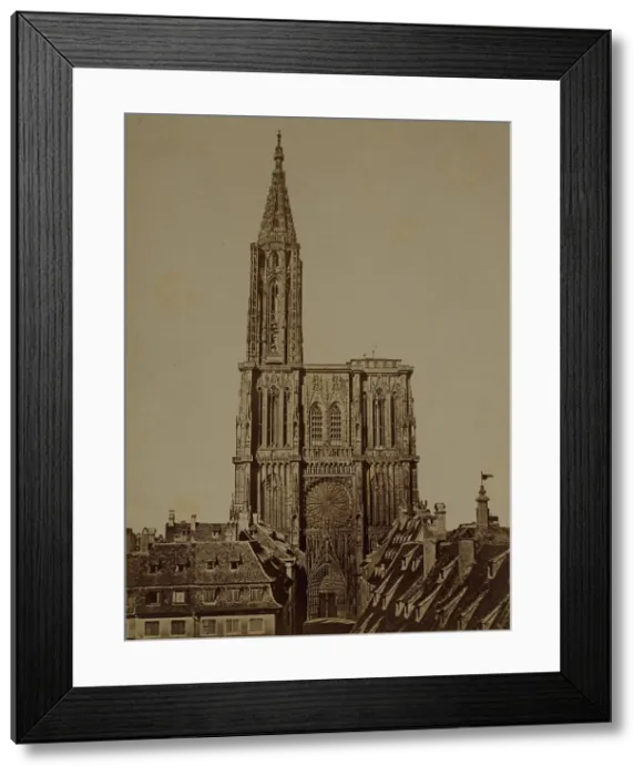 Framed Print : Cathedral Church of Our Lady of Strasbourg western facade, Strasbourg, between 1870-1890. Creator: Unknown Framed Print : Cathedral Church of Our Lady of Strasbourg western facade, Strasbourg, between 1870-1890. Creator: Unknown
