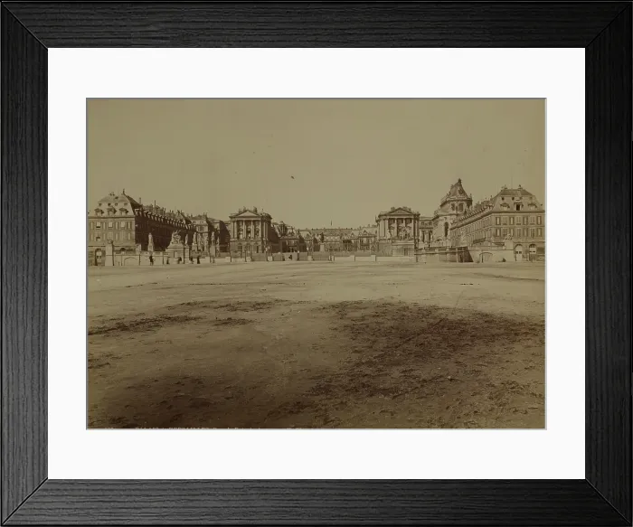 Framed Print : General view of the front facade, Palace of Versailles, between 1870-1890. Creator: Unknown