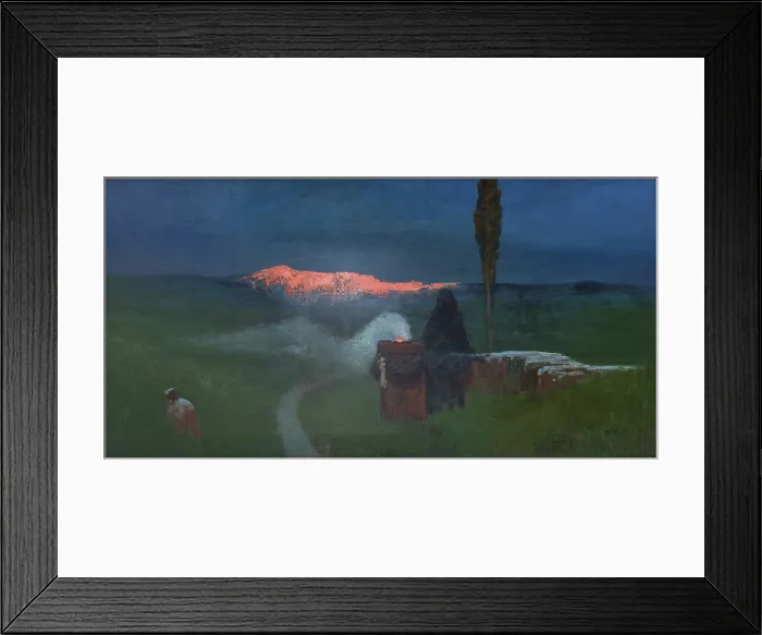 Framed Print : Impression of Gloomy Thoughts, c1895. Creator: Marian Wawrzeniecki Framed Print : Impression of Gloomy Thoughts, c1895. Creator: Marian Wawrzeniecki