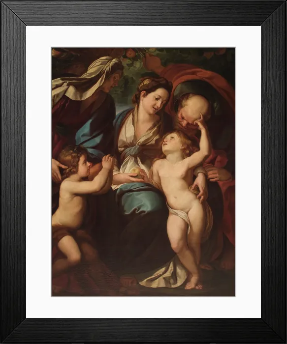 Framed Print : The Holy Family (Copy after Giulia Cesare Procaccini), c1864. Creator: Florian Cynk Framed Print : The Holy Family (Copy after Giulia Cesare Procaccini), c1864. Creator: Florian Cynk