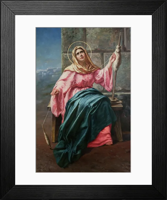 Framed Print : Our Lady the Spinner, 1897. Creator: Feliks Cichocki Framed Print : Our Lady the Spinner, 1897. Creator: Feliks Cichocki
