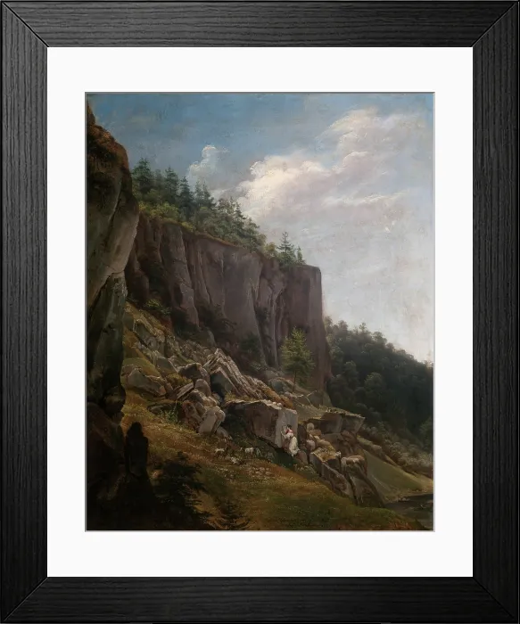 Framed Print : View of the Ojcow Valley, 1844. Creator: Jan Nepomucen Glowacki Framed Print : View of the Ojcow Valley, 1844. Creator: Jan Nepomucen Glowacki