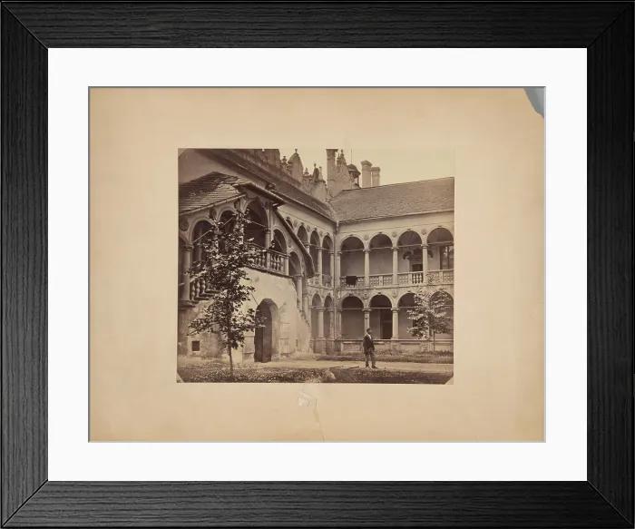 Framed Print : Castle courtyard, Baranow Sandomierski, 1890-1898. Creator: Unknown Framed Print : Castle courtyard, Baranow Sandomierski, 1890-1898. Creator: Unknown
