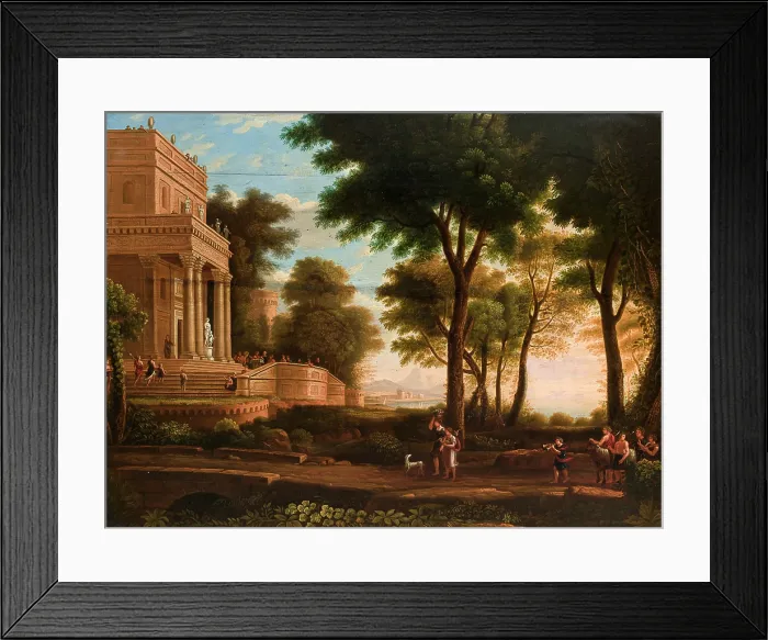 Framed Print : Landscape with a Classical Structure, 1821. Creator: Jan Wolanski Framed Print : Landscape with a Classical Structure, 1821. Creator: Jan Wolanski